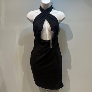 Mapale Black Halter Dress Medium/Large New with Tags